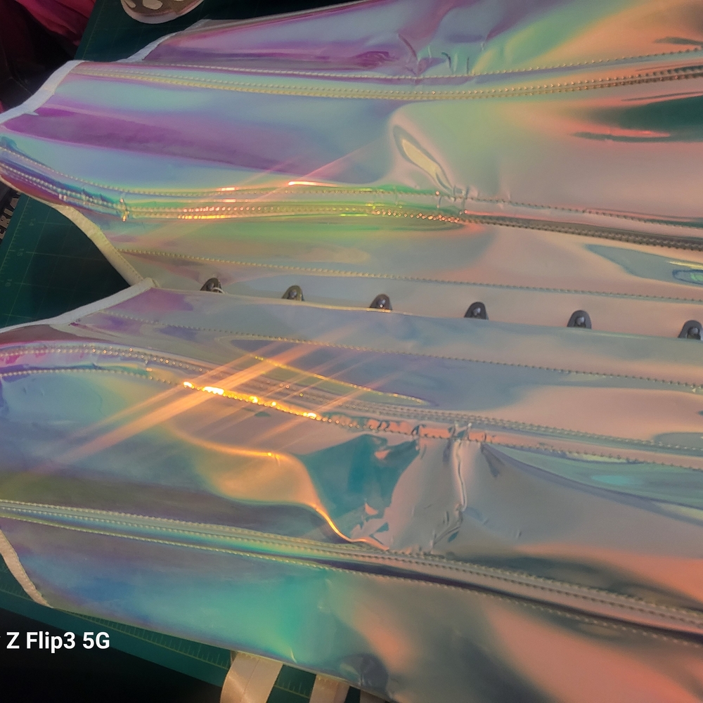 Holographic Corset Top